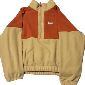 Marmot Orange and Tan Fleece Sweatshirt
